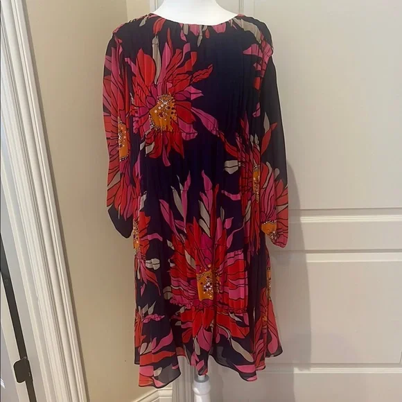 trina turk long sleeve dress long sleeve dress with sheer sleeves Trina Turk Women's Ariah Long-Sleeve Dress